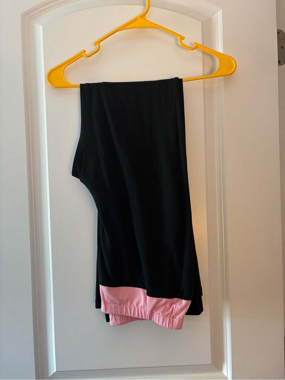 Kids Black Joggers with Pink Cuffs - Casual Everyday Bottoms